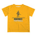 West Virginia Mountaineers Vive La Fete Football V1 Gold Short Sleeve Tee Shirt