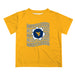 West Virginia Mountaineers Vive La Fete  Gold Art V1 Short Sleeve Tee Shirt