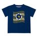 West Virginia Mountaineers Vive La Fete  Blue Art V1 Short Sleeve Tee Shirt