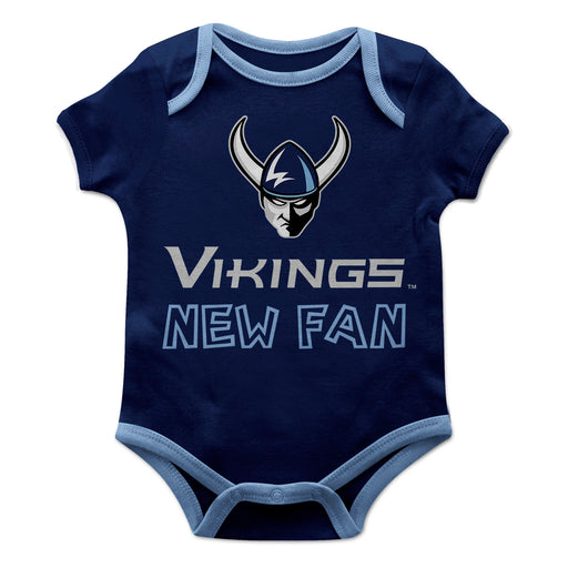 Western Washington Vikings Vive La Fete Infant Game Day Blue Short Sleeve Onesie New Fan Logo and Mascot Bodysuit