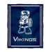 Western Washington Vikings Vive La Fete Kids Game Day Blue Plush Soft Minky Blanket 36 x 48 Mascot