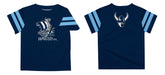 Western Washington Vikings Vive La Fete Boys Game Day Blue Short Sleeve Tee with Stripes on Sleeves - Vive La Fête - Online Apparel Store