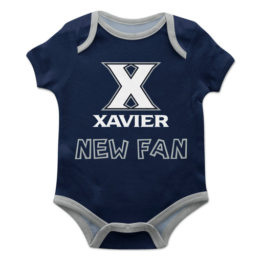 Xavier University Muskateers Vive La Fete Infant Game Day Navy Short Sleeve Onesie New Fan Logo and Mascot Bodysuit - Vive La Fête - Online Apparel Store