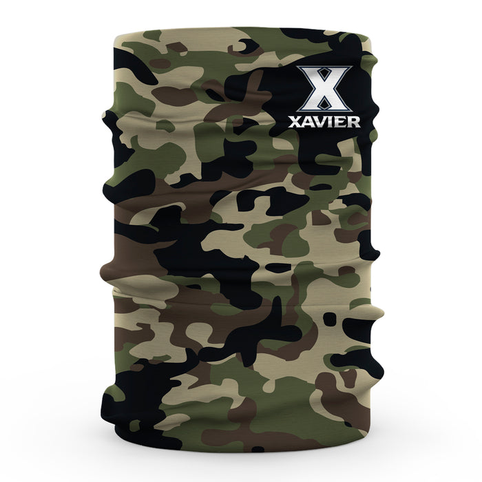 Xavier University Muskateers Vive La Fete Camo Collegiate Face Cover Soft Camouflage Four Way Stretch Neck Gaiter - Vive La Fête - Online Apparel Store