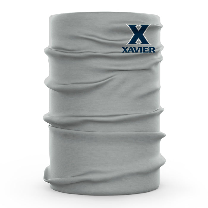 Xavier University Muskateers Vive La Fete Grey Game Day Collegiate Logo Face Cover Soft  Four Way Stretch Neck Gaiter - Vive La Fête - Online Apparel Store