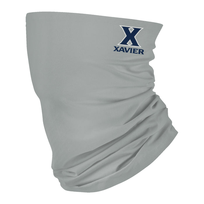 Xavier University Muskateers Vive La Fete Grey Game Day Collegiate Logo Face Cover Soft  Four Way Stretch Neck Gaiter - Vive La Fête - Online Apparel Store