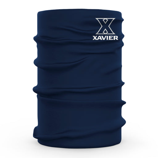 Xavier University Muskateers Vive La Fete Navy Game Day Collegiate Logo Face Cover Soft  Four Way Stretch Neck Gaiter - Vive La Fête - Online Apparel Store