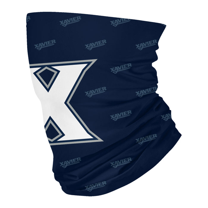 Xavier University Muskateers Vive La Fete All Over Logo Game Day  Collegiate Face Cover Soft 4-Way Stretch Neck Gaiter - Vive La Fête - Online Apparel Store