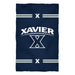 Xavier University Muskateers Vive La Fete Game Day Absorvent Premium Navy Beach Bath Towel 51 x 32" Logo and Stripes" - Vive La Fête - Online Apparel Store