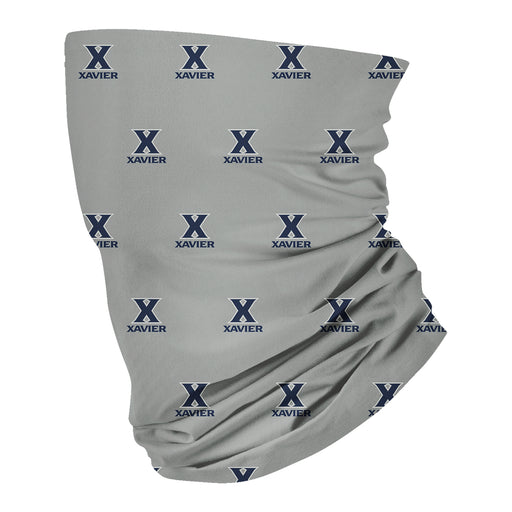 Xavier University Muskateers All Over Logo Game Day Collegiate Face Cover Soft 4-Way Stretch Two Ply Neck Gaiter - Vive La Fête - Online Apparel Store