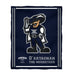 Xavier University Muskateers Vive La Fete Kids Game Day Navy Plush Soft Minky Blanket 36 x 48 Mascot