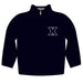 Xavier Musketeers Vive La Fete Game Day Solid Blue Quarter Zip Pullover Sleeves