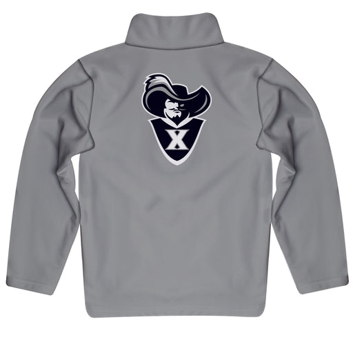 Xavier Musketeers Vive La Fete Game Day Solid Gray Quarter Zip Pullover Sleeves - Vive La Fête - Online Apparel Store