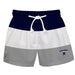 Xavier Musketeers Vive La Fete Blue White Gray Stripes Swimtrunks V1