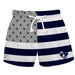 Xavier Musketeers Vive La Fete Game Day Blue White Gray Flag Swimtrunks V1