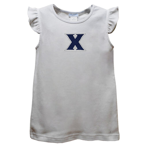 Xavier University Musketeers Embroidered White Knit Angel Sleeve