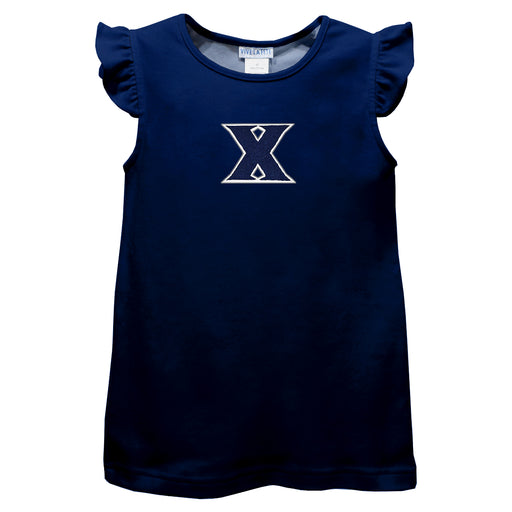 Xavier University Musketeers Embroidered Navy Knit Angel Sleeve