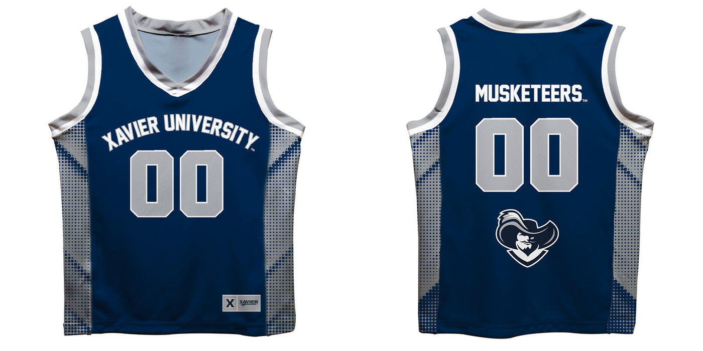 Xavier University Musketeers Vive La Fete Game Day Blue Boys Fashion Basketball Top - Vive La Fête - Online Apparel Store