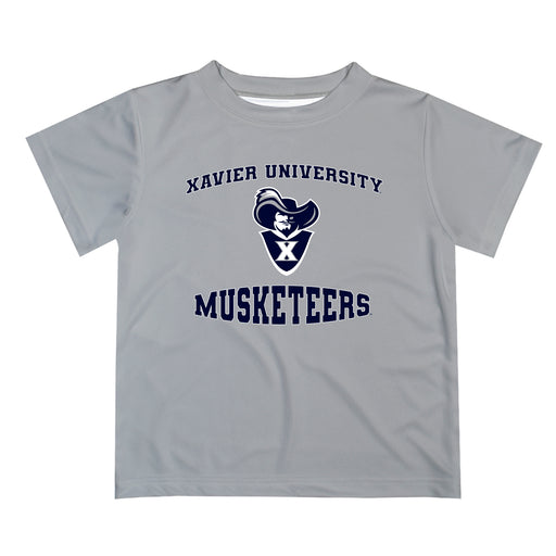 Xavier University Musketeers Vive La Fete Boys Game Day V3 Gray Short Sleeve Tee Shirt