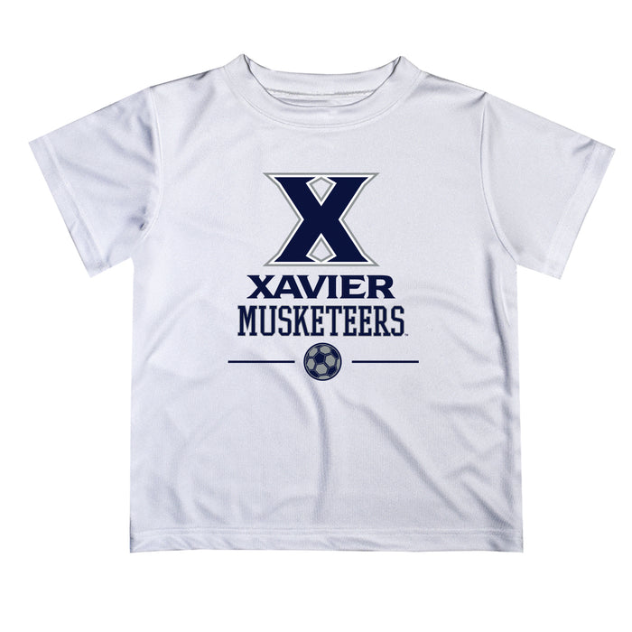 Xavier Musketeers Vive La Fete Soccer V1 White Short Sleeve Tee Shirt