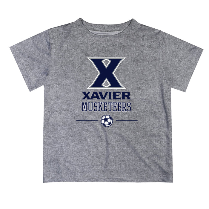 Xavier Musketeers Vive La Fete Soccer V1 Heather Gray Short Sleeve Tee Shirt