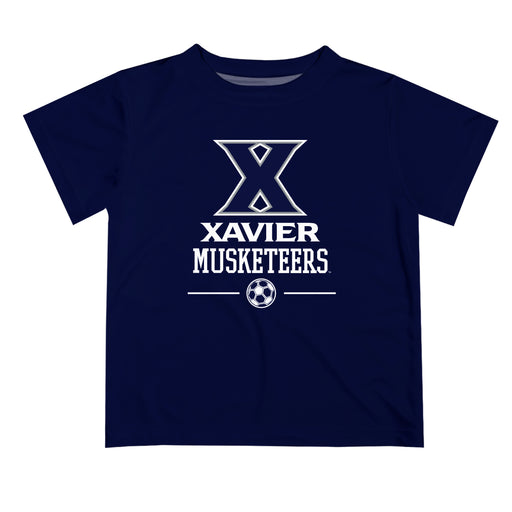 Xavier Musketeers Vive La Fete Soccer V1 Blue Short Sleeve Tee Shirt