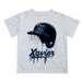 Xavier Musketeers Original Dripping Baseball Helmet White T-Shirt by Vive La Fete