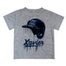Xavier Musketeers Original Dripping Baseball Helmet Heather Gray T-Shirt by Vive La Fete