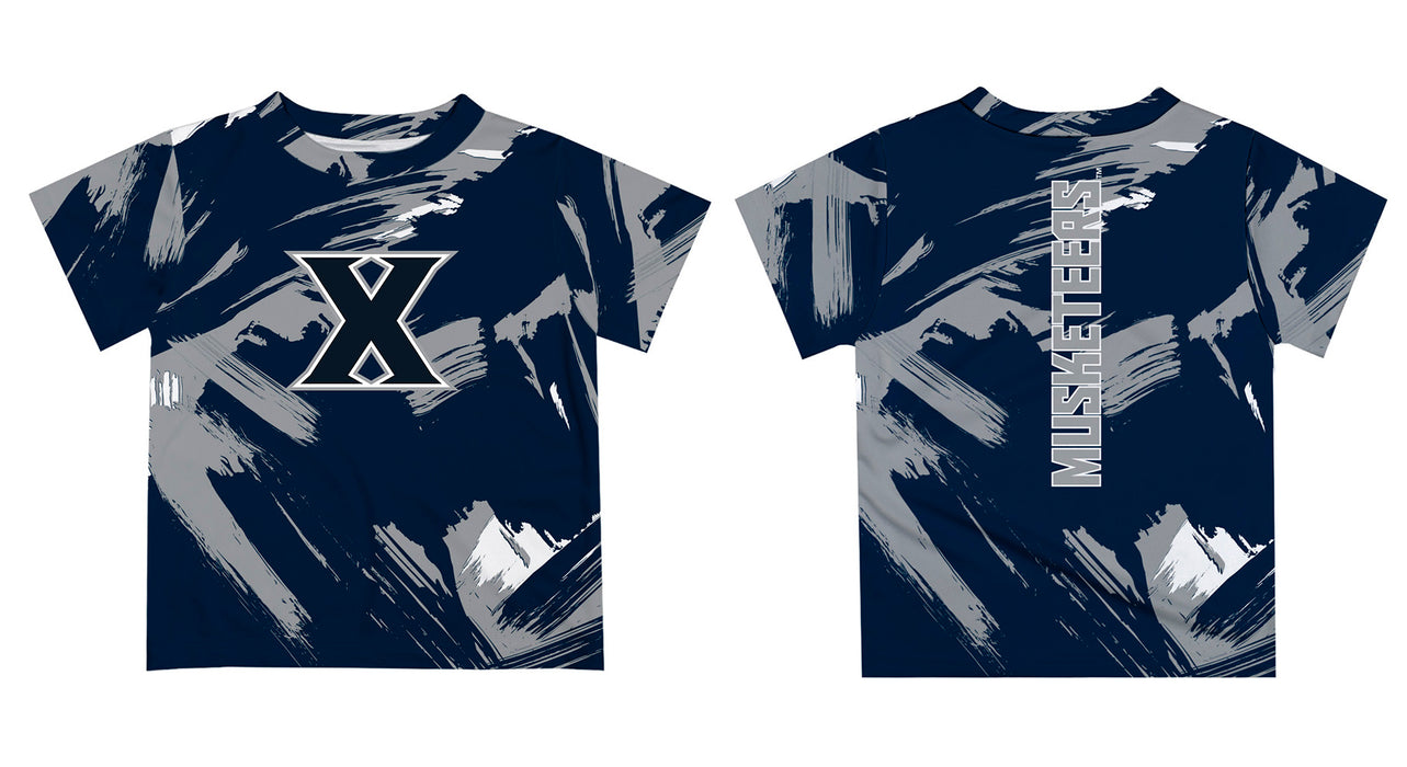 Xavier University Musketeers Vive La Fete Boys Game Day Blue Short Sleeve Tee Paint Brush - Vive La Fête - Online Apparel Store