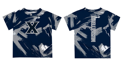 Xavier University Musketeers Vive La Fete Boys Game Day Blue Short Sleeve Tee Paint Brush - Vive La Fête - Online Apparel Store