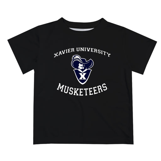 Xavier University Musketeers Vive La Fete Boys Game Day V1 Black Short Sleeve Tee Shirt