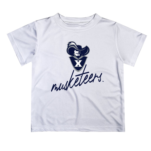 Xavier University Musketeers Vive La Fete Script V1 Gray Short Sleeve Tee Shirt - Vive La Fête - Online Apparel Store