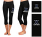 Xavier Musketeers Vive La Fete Game Day Collegiate Large Logo on Thigh and Waist Women Black Capri Leggings - Vive La Fête - Online Apparel Store