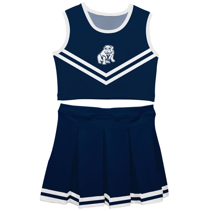 Yale Bulldogs Vive La Fete Game Day Navy Sleeveless Cheerleader Set