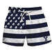 Yale Bulldogs Vive La Fete Game Day Navy White Flag Swimtrunks V1