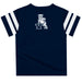 Yale Bulldogs Vive La Fete Boys Game Day Navy Short Sleeve Tee with Stripes on Sleeves - Vive La Fête - Online Apparel Store