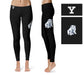 Yale Bulldogs Vive La Fete Collegiate Large Logo on Thigh Women Black Yoga Leggings 2.5 Waist Tights - Vive La Fête - Online Apparel Store
