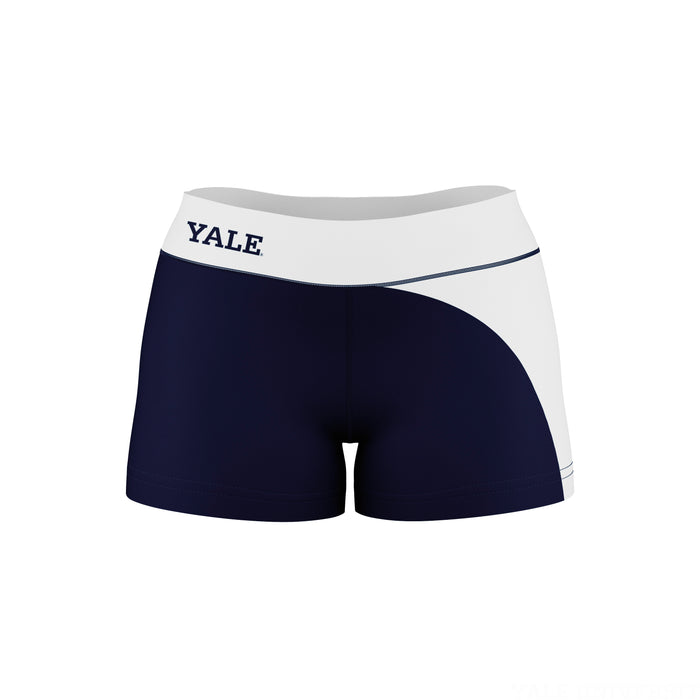 Yale Bulldogs Vive La Fete Game Day Collegiate Waist Color Block Women Navy White Optimum Yoga Short