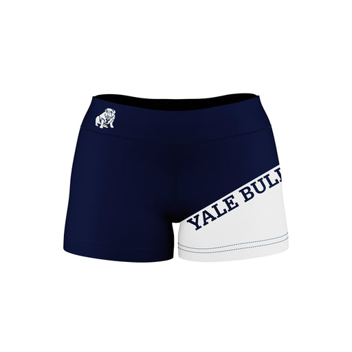 Yale Bulldogs Vive La Fete Game Day Collegiate Leg Color Block Women Navy White Optimum Yoga Short