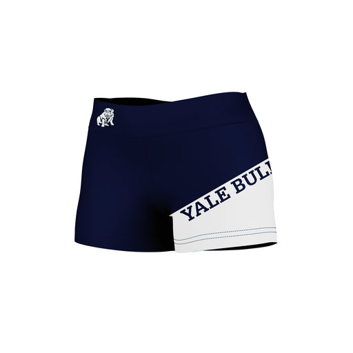 Yale Bulldogs Vive La Fete Game Day Collegiate Leg Color Block Women Navy White Optimum Yoga Short - Vive La Fête - Online Apparel Store
