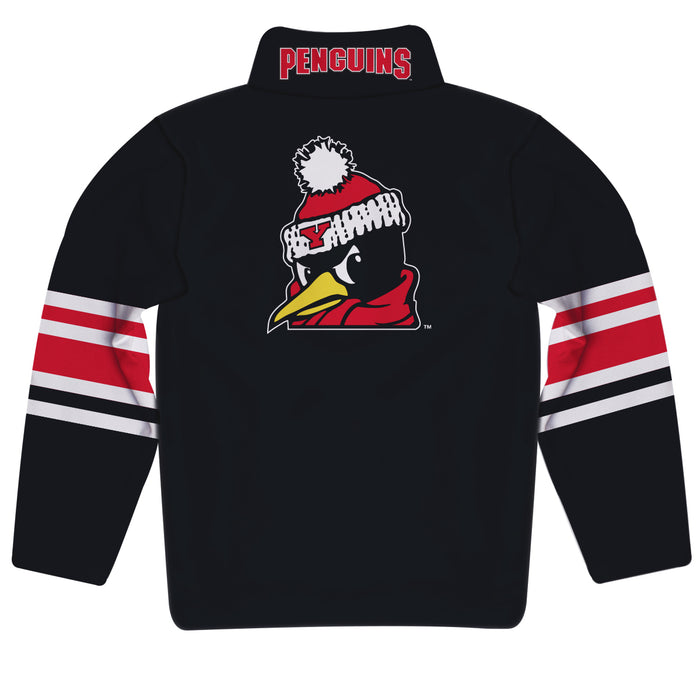 Youngstown State University Penguins Vive La Fete Game Day Black Quarter Zip Pullover Stripes on Sleeves - Vive La Fête - Online Apparel Store