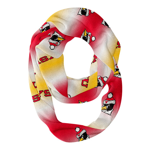 Youngstown State Penguins Vive La Fete All Over Logo Game Day Collegiate Women Ultra Soft Knit Infinity Scarf