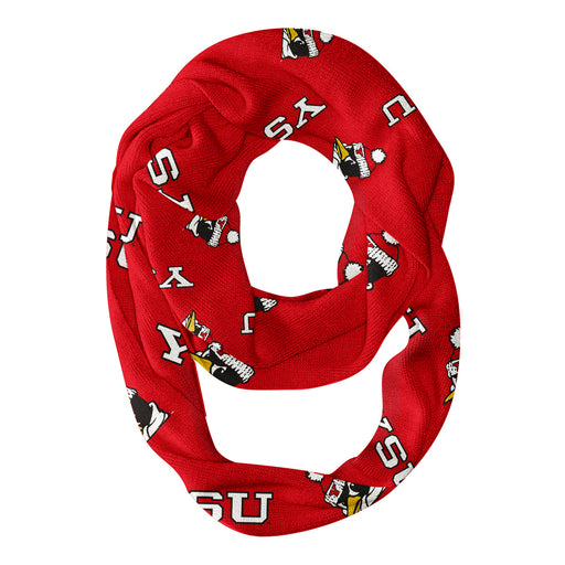 Youngstown State Penguins Vive La Fete Repeat Logo Game Day Collegiate Women Light Weight Ultra Soft Infinity Scarf