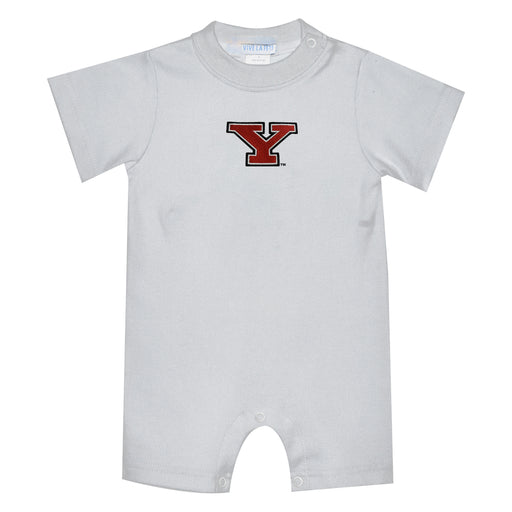 Youngstown State Penguins Embroidered White Knit Short Sleeve Boys Romper