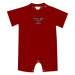 Youngstown State Penguins Embroidered Red Knit Short Sleeve Boys Romper