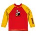 Youngstown State Penguins Vive La Fete Logo Red Yellow Long Sleeve Raglan Rashguard