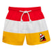 Youngstown State Penguins Vive La Fete Red White Yellow Stripes Swimtrunks V1