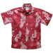 Youngstown State Penguins Red Hawaiian Short Sleeve Button Down Shirt