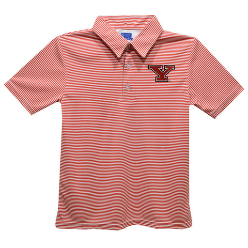 Youngstown State Penguins Embroidered Red Stripes Short Sleeve Polo Box Shirt
