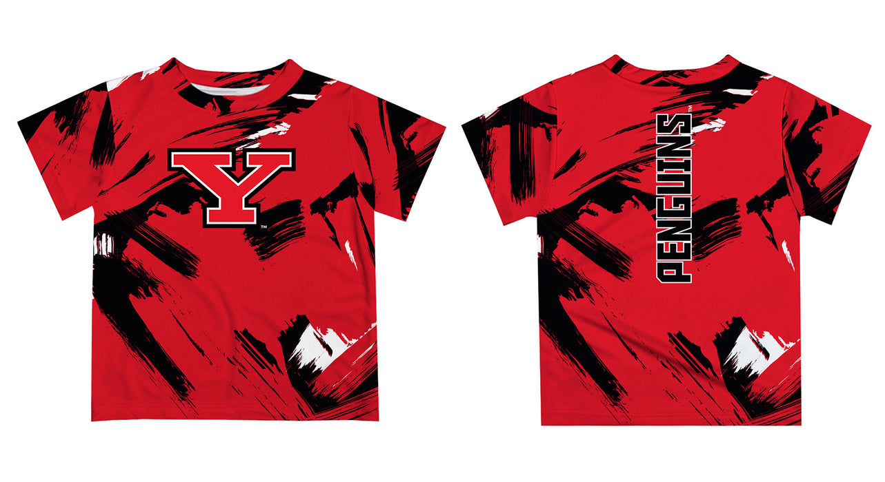 Youngstown State Penguins Vive La Fete Boys Game Day Red Short Sleeve Tee Paint Brush - Vive La Fête - Online Apparel Store
